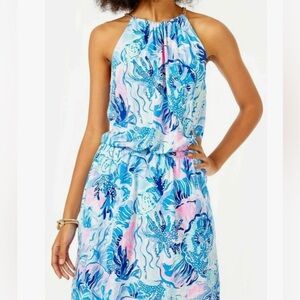 Lily Pulitzer Halter Neck Dress Size XS and matching bag